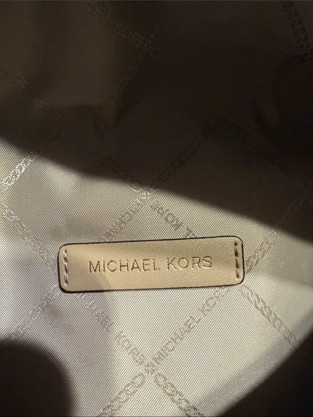Michael Kors Beige/Tan Pebbled Leather Crossbody Belt Bag - Picture 8 of 9